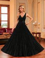 Luxury Evening Wear Gown for Women – Sleeveless V-Neck Party & Cocktail Dress Black