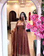 Women’s Dusty Rose Crunchy Silk Embroidered Gown Set
