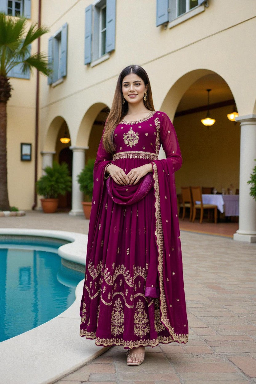 Designer Full Sleeve Maxi Gown for Women