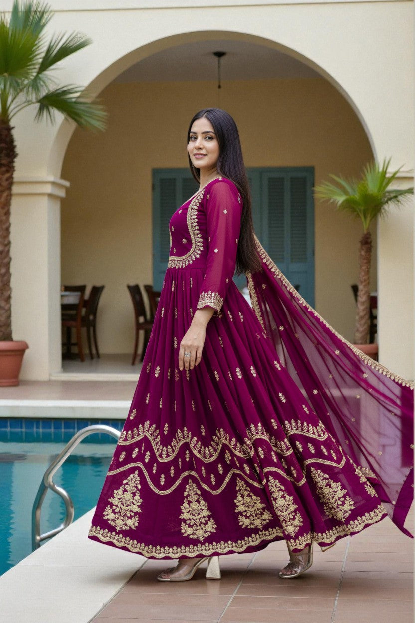 Designer Full Sleeve Maxi Gown for Women