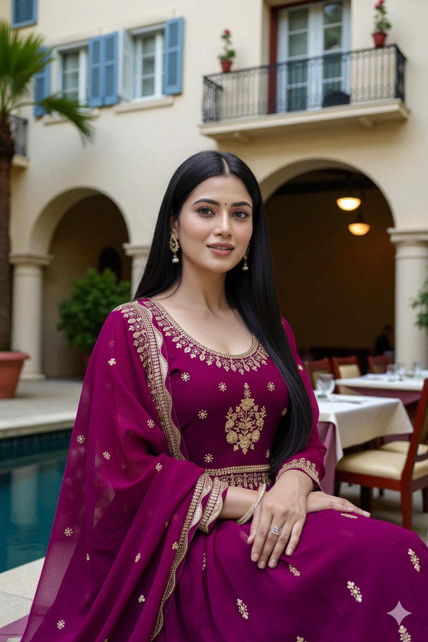 Designer Full Sleeve Maxi Gown for Women