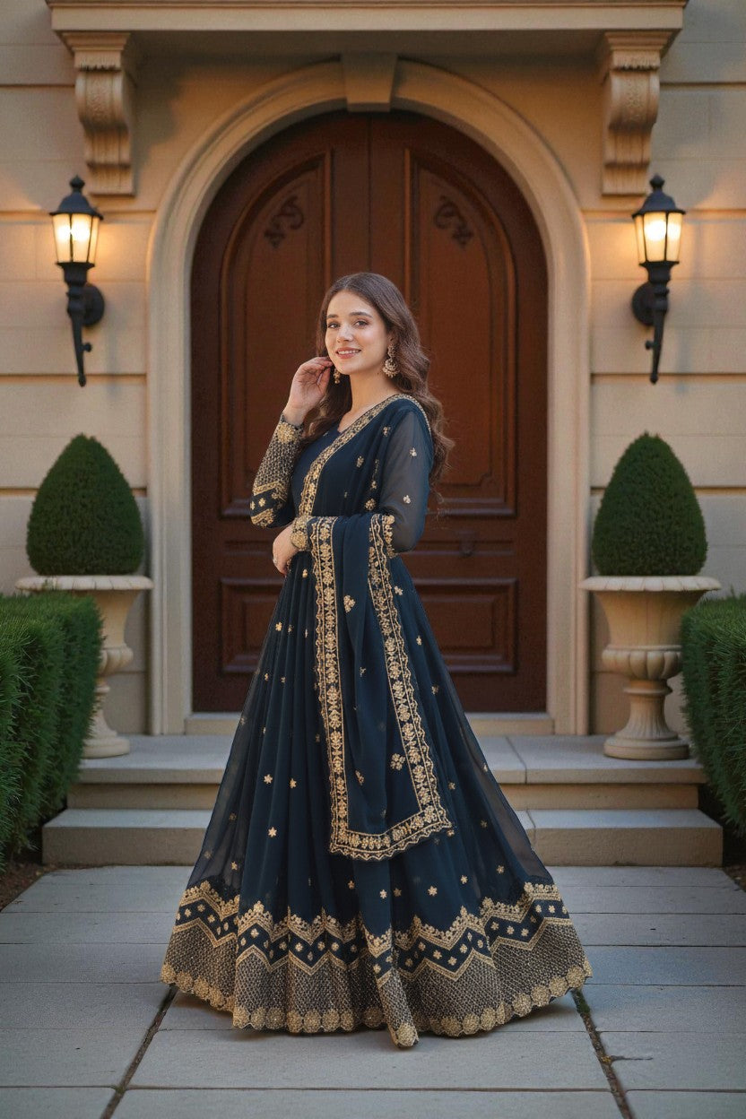 Designer Full Sleeve Maxi Gown for Women