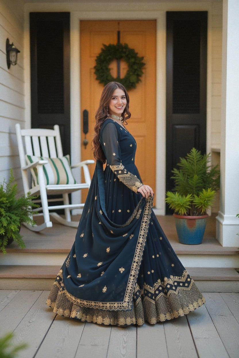 Designer Full Sleeve Maxi Gown for Women