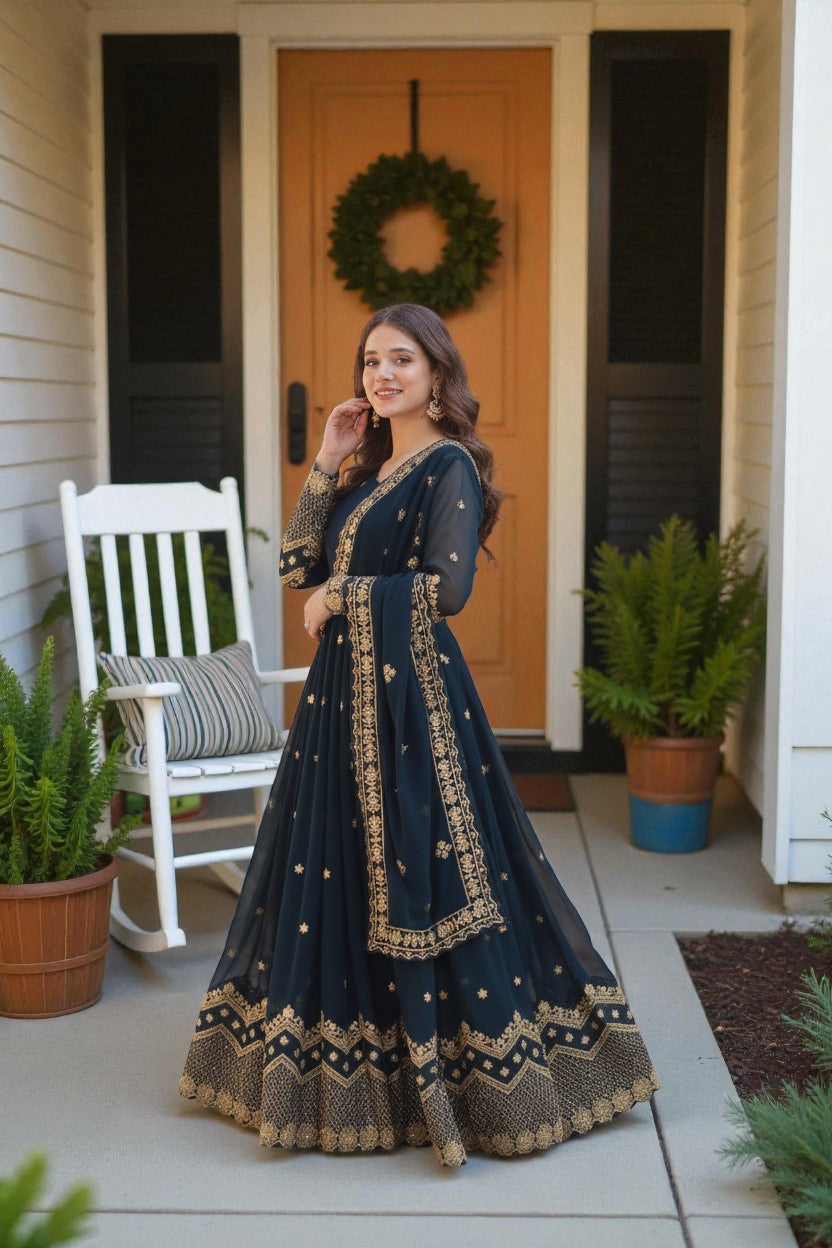 Designer Full Sleeve Maxi Gown for Women