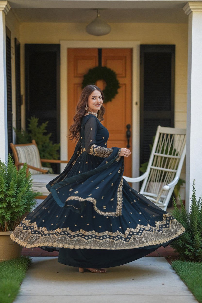 Designer Full Sleeve Maxi Gown for Women