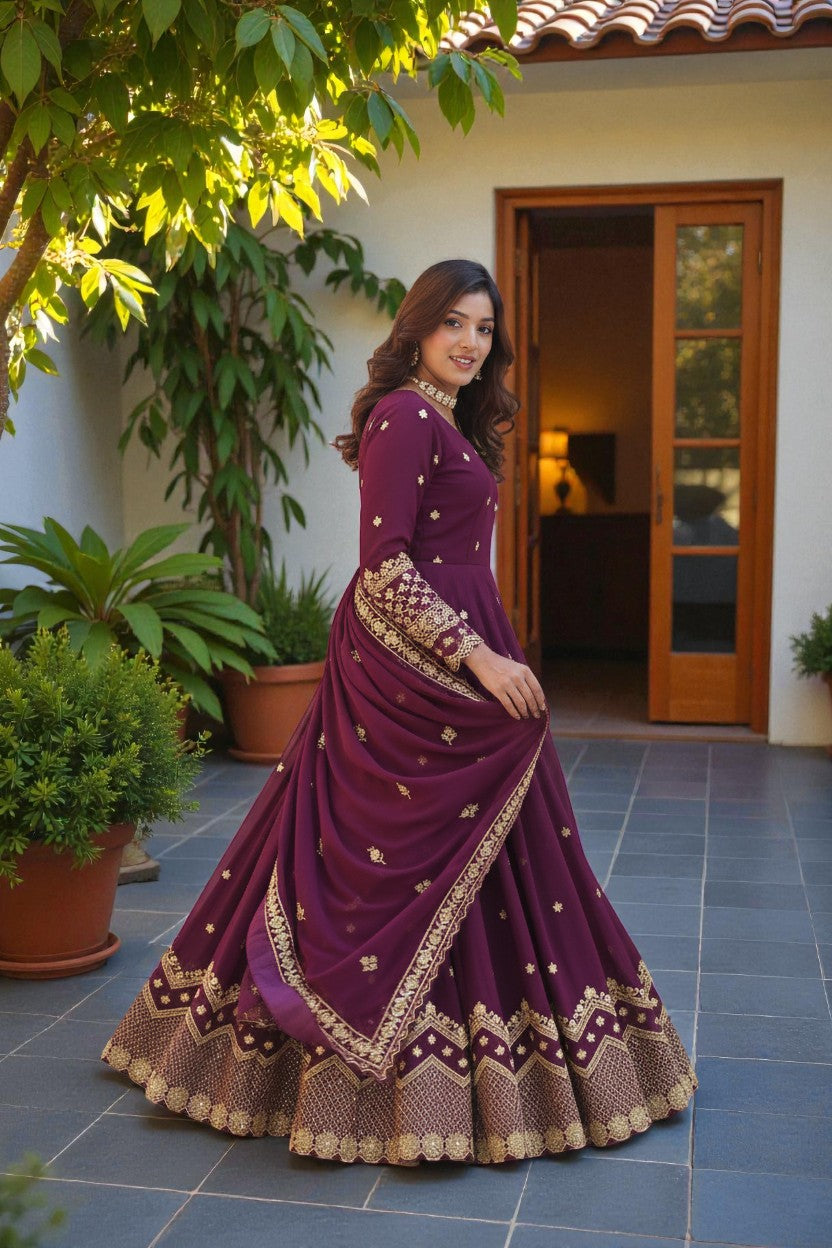 Designer Full Sleeve Maxi Gown for Women