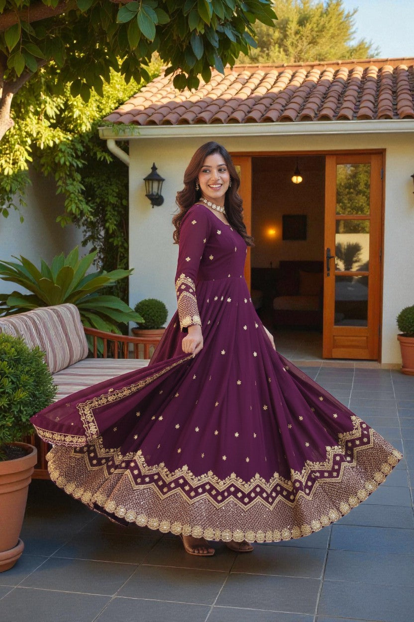 Designer Full Sleeve Maxi Gown for Women