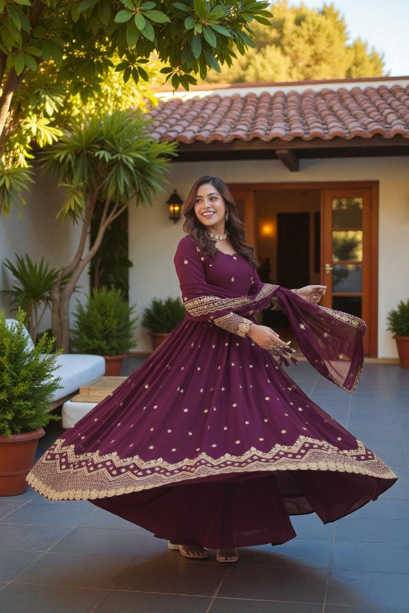 Designer Full Sleeve Maxi Gown for Women