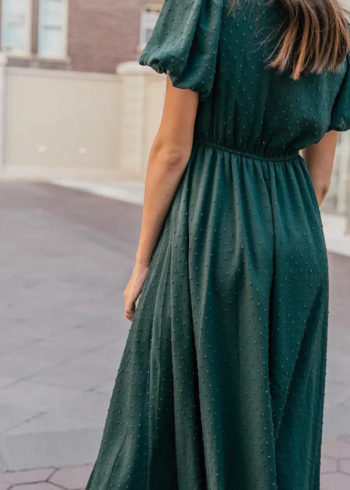 ELEGANT CASUAL HIGHBURY DRESS : EMERALD