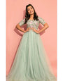 SILK EMBROIDERED CELEBRITY GOWN : PISTA