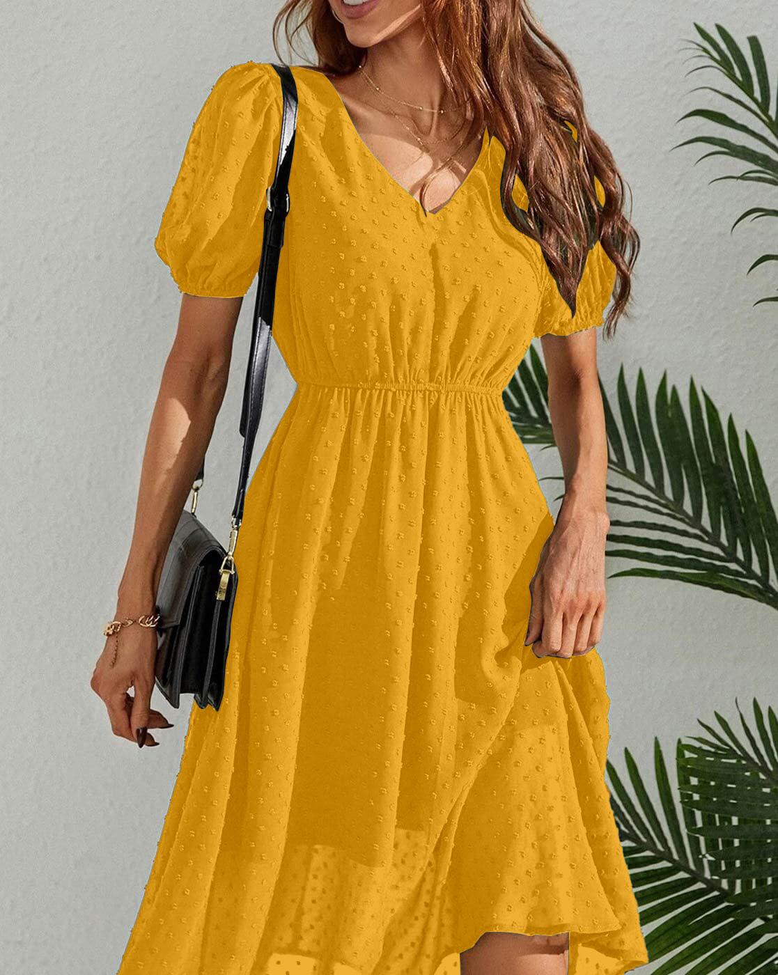 GRACEFUL GEORGETTE BUTTI WORK YELLOW TOP