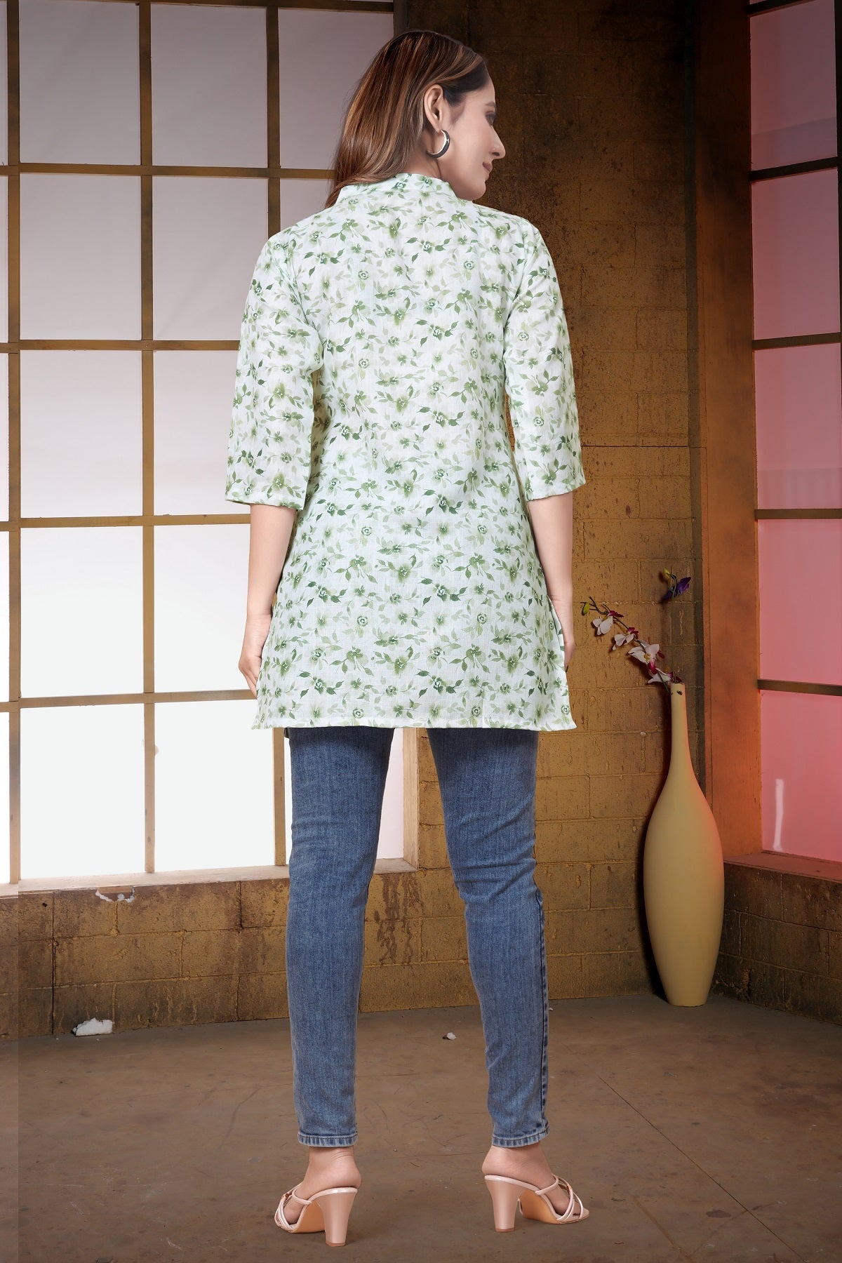 Soft Cotton Floral Printed Kurti-Top