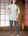 Soft Cotton Floral Printed Kurti-Top