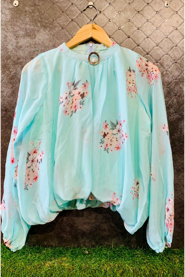 CHIC FLORAL RAMA WESTERN TOP💕