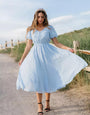 ELEGANT SUNKISSED CASUAL HIGHBURY DRESS : SKY