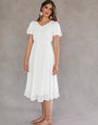 ELEGANT CASUAL HIGHBURY DRESS : WHITE