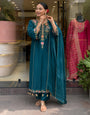Morpich Handwork Roman Silk Kurta Pant Set