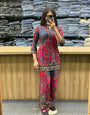 Women’s Printed Pure Cotton Kurti Pant Set | Stylish Casual Ethnic Co-Ord Set for Women