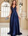 Cocktail party wear one piece, Elegant Sequin Bodice with Flowing Satin A-Line Elegant Maroon Wedding guest dresses for women