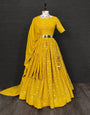 YELLOW HALDI GLOW RAYON LEHENGA CHOLI